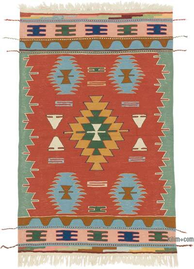 Yeni Kök Boya El Dokuma Kilim - 117 cm x 178 cm