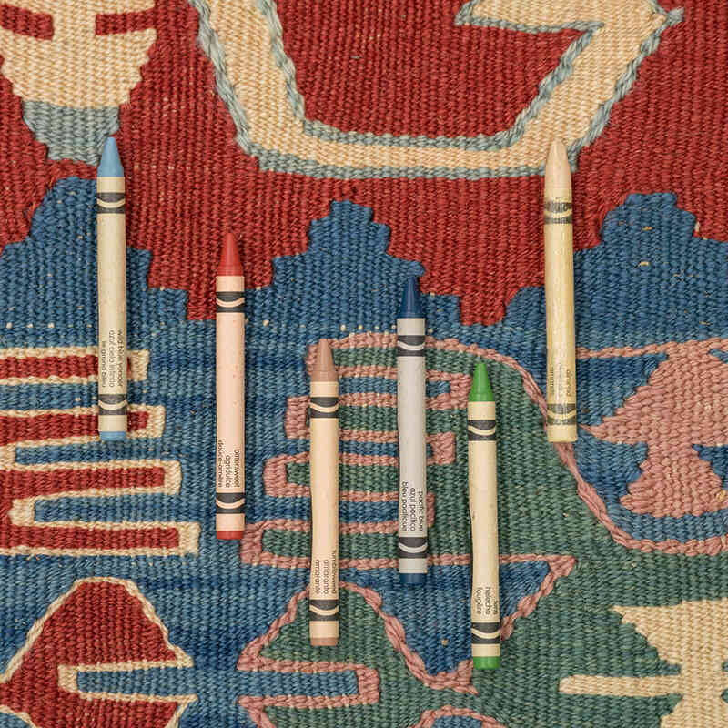 New Handwoven Turkish Kilim Rug - 3' 10" x 6' 5" (46" x 77") - K0080445