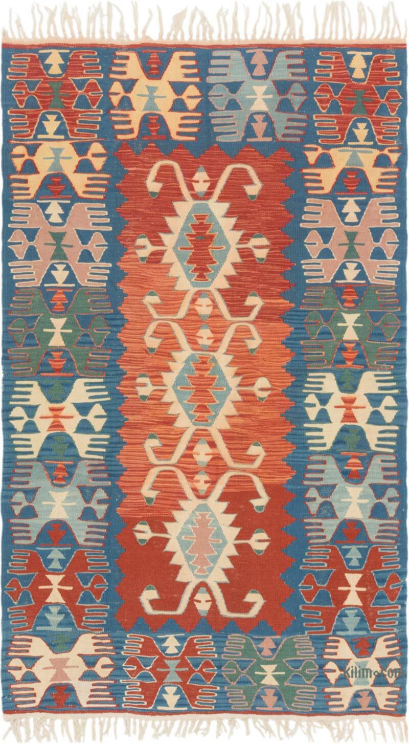 New Handwoven Turkish Kilim Rug - 3' 10" x 6' 5" (46" x 77") - K0080445