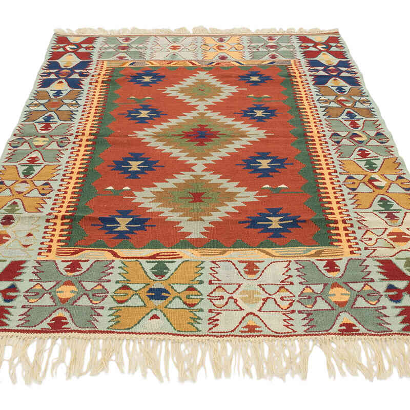 Nueva Alfombra Turca Kilim - 121 cm x 166 cm - K0080446