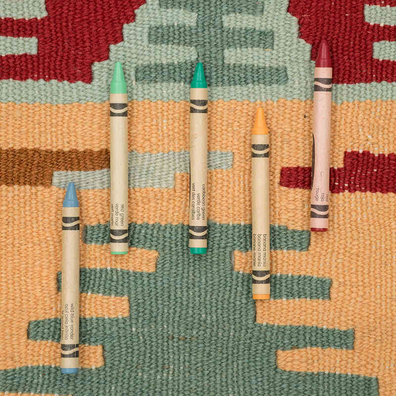 New Handwoven Turkish Kilim Rug - 3' 8" x 5' 6" (44" x 66") - K0080448