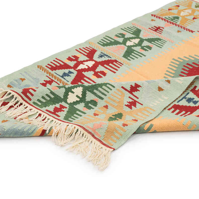 New Handwoven Turkish Kilim Rug - 3' 8" x 5' 6" (44" x 66") - K0080448
