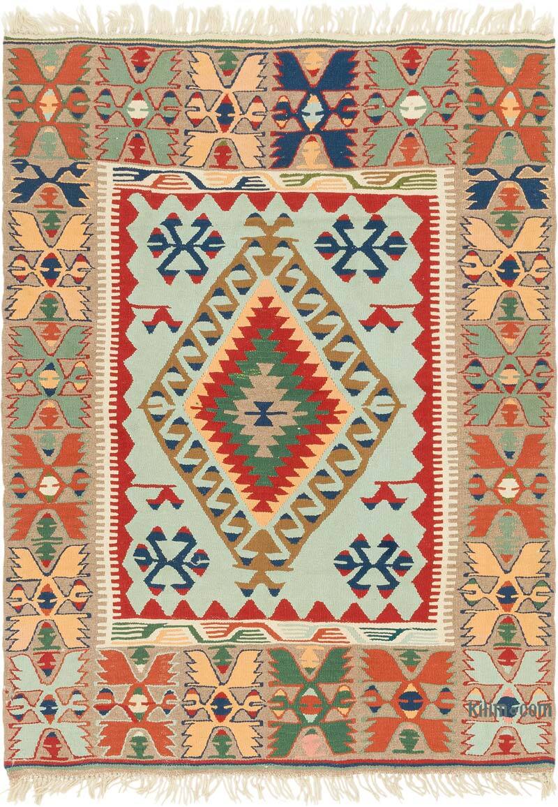 New Handwoven Turkish Kilim Rug - 4' 2" x 5' 8" (50" x 68") - K0080449