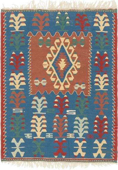 Yeni Kök Boya El Dokuma Kilim - 95 cm x 125 cm