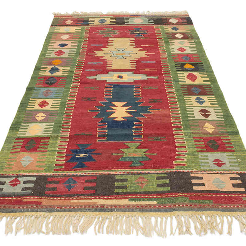 Yeni Kök Boya El Dokuma Kilim - 110 cm x 216 cm - K0080454
