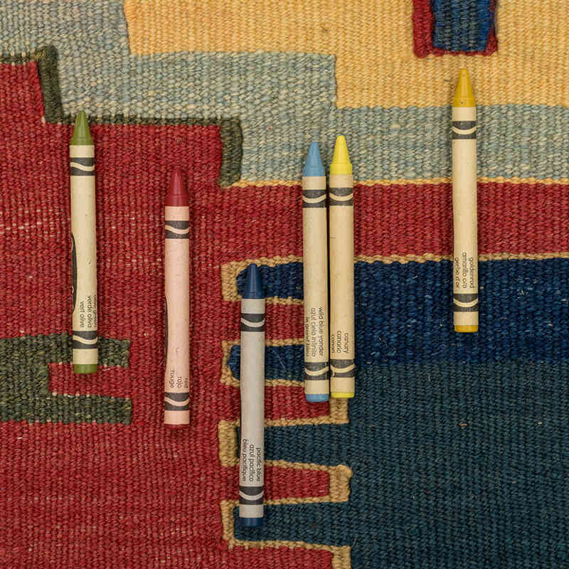 Yeni Kök Boya El Dokuma Kilim - 110 cm x 216 cm - K0080454
