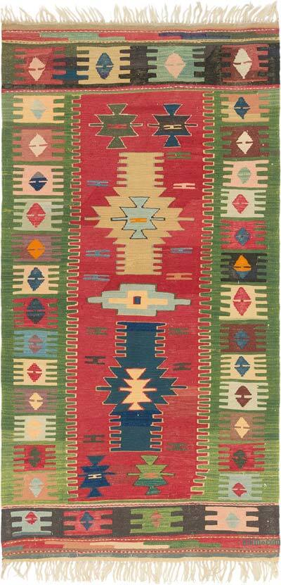 Yeni Kök Boya El Dokuma Kilim - 110 cm x 216 cm