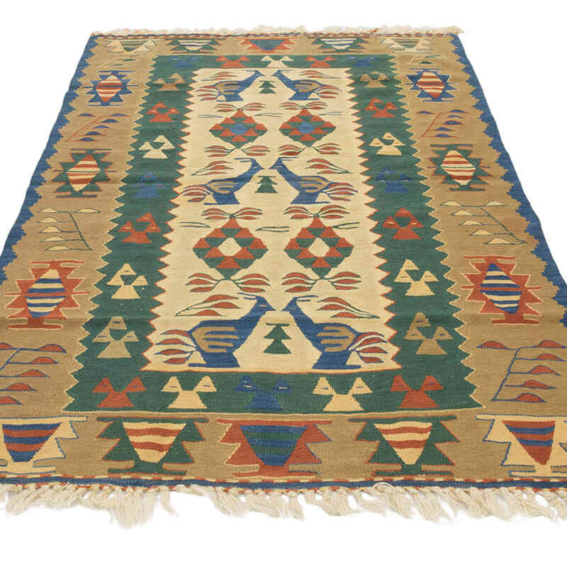 Yeni Kök Boya El Dokuma Kilim - 111 cm x 164 cm - K0080456