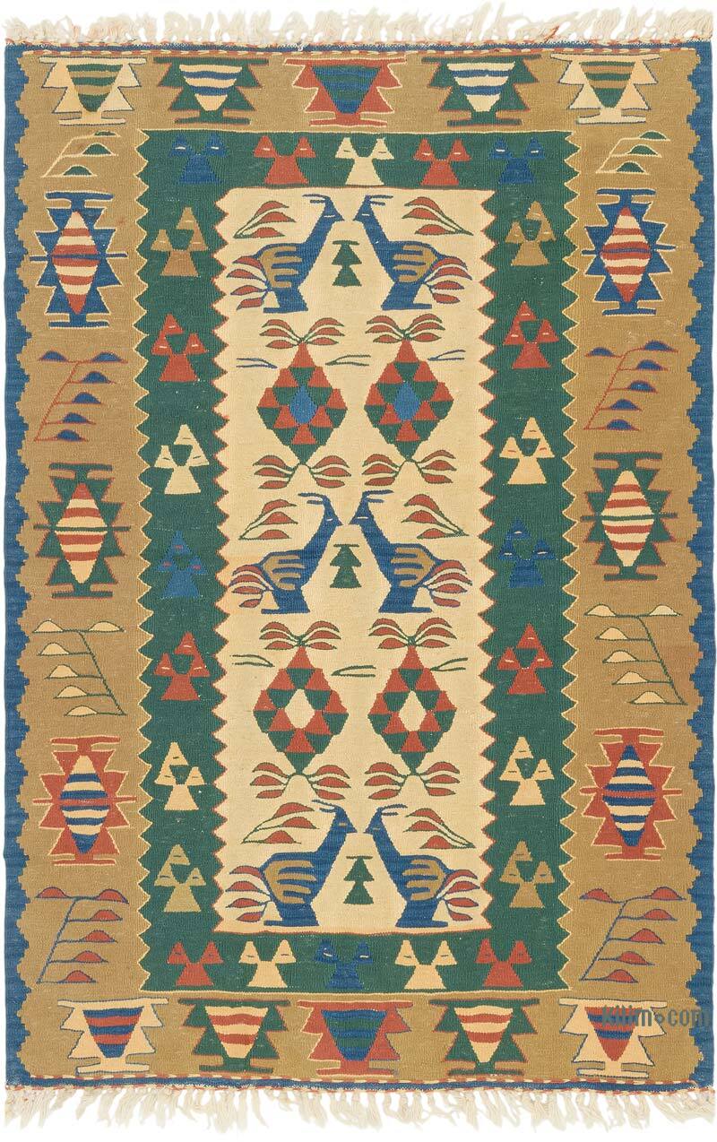 Yeni Kök Boya El Dokuma Kilim - 111 cm x 164 cm - K0080456