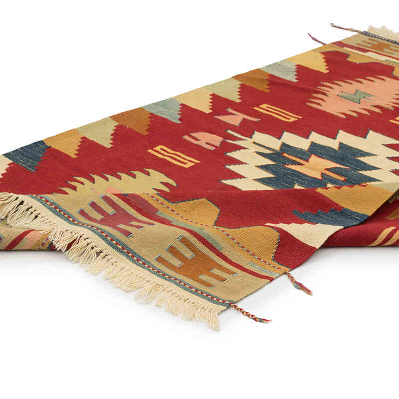 New Handwoven Turkish Kilim Rug - 3' 10" x 5' 11" (46" x 71") - K0080461