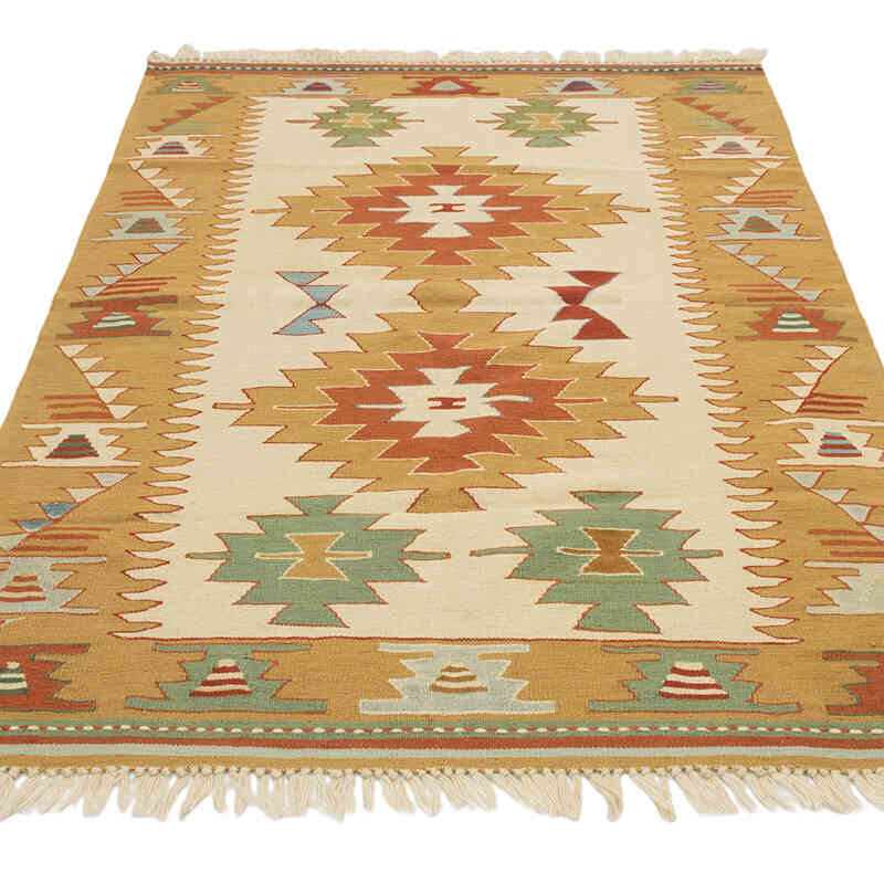 New Handwoven Turkish Kilim Rug - 3' 9" x 5' 8" (45" x 68") - K0080462
