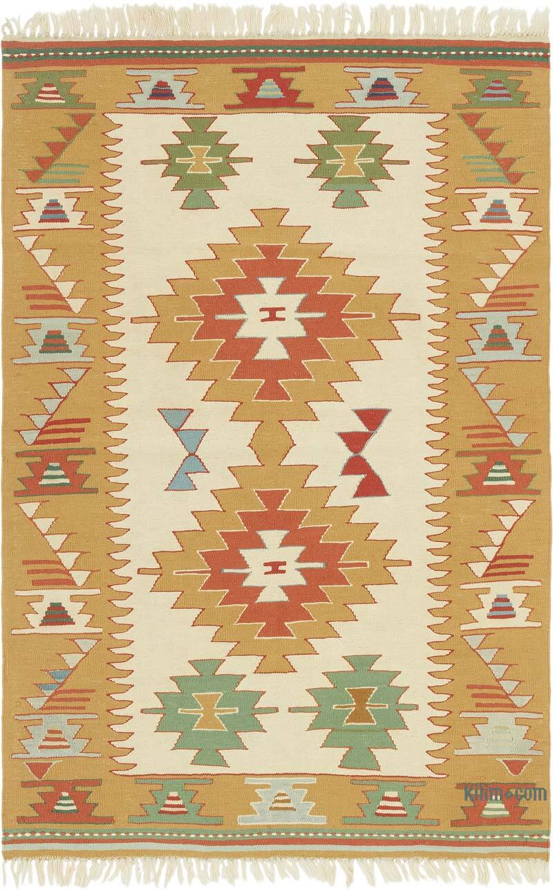 New Handwoven Turkish Kilim Rug - 3' 9" x 5' 8" (45" x 68") - K0080462