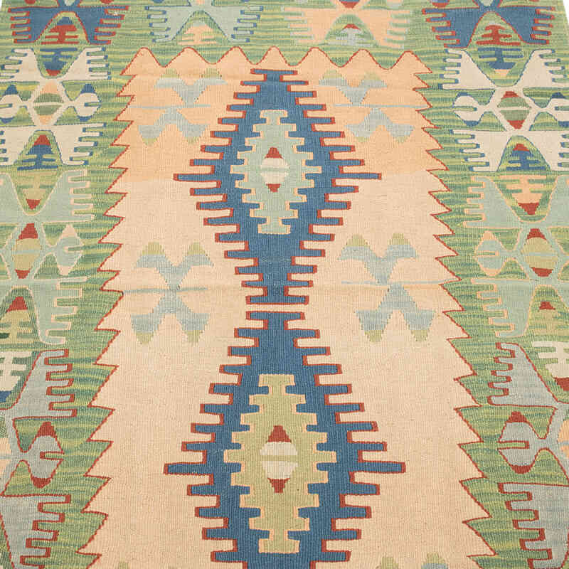 New Handwoven Turkish Kilim Rug - 3' 8" x 5' 9" (44" x 69") - K0080467