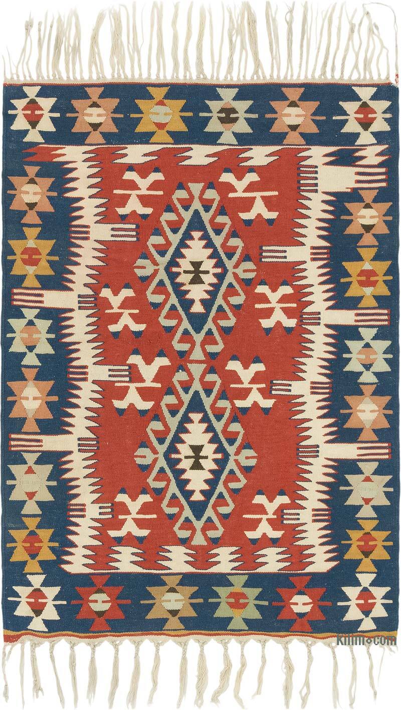 New Handwoven Turkish Kilim Rug - 3' 7" x 5' 1" (43" x 61") - K0080468