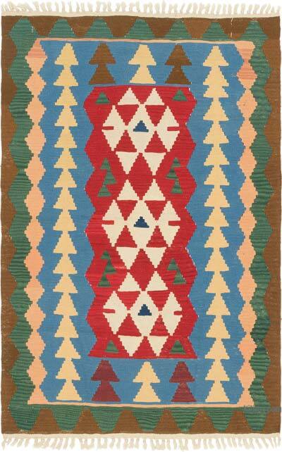 Yeni Kök Boya El Dokuma Kilim - 122 cm x 180 cm