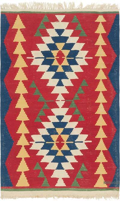 Yeni Kök Boya El Dokuma Kilim - 114 cm x 176 cm