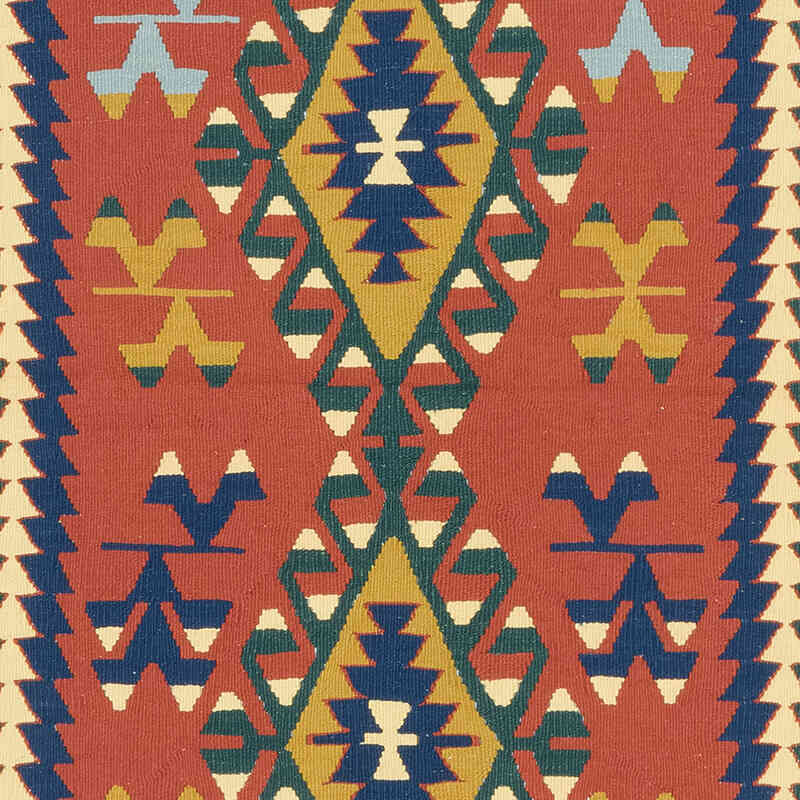 New Handwoven Turkish Kilim Rug - 4'  x 6' 4" (48" x 76") - K0080477