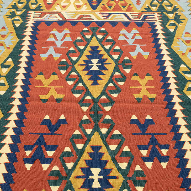 New Handwoven Turkish Kilim Rug - 4'  x 6' 4" (48" x 76") - K0080477