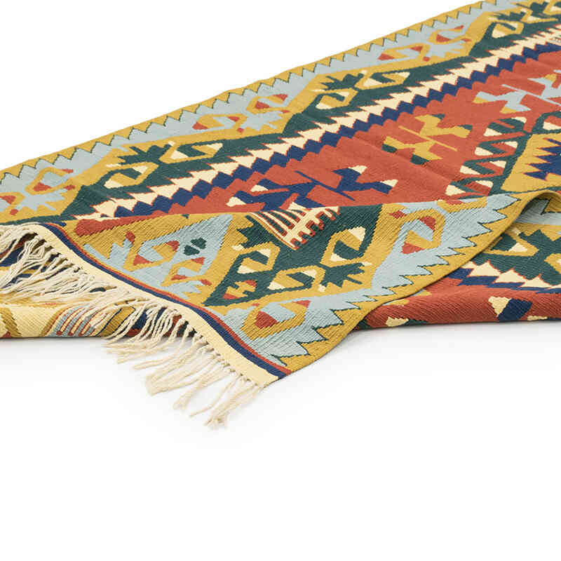 New Handwoven Turkish Kilim Rug - 4'  x 6' 4" (48" x 76") - K0080477