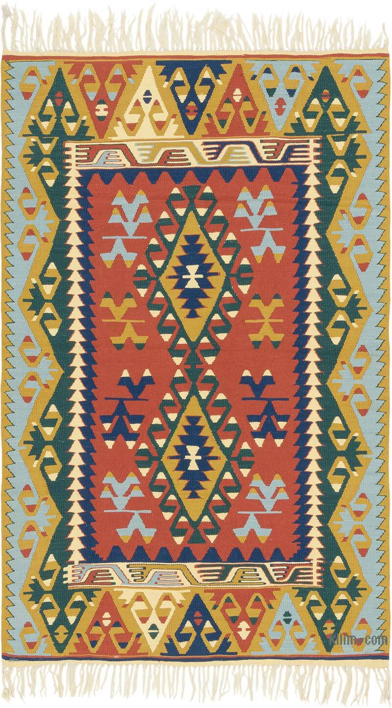 New Handwoven Turkish Kilim Rug - 4'  x 6' 4" (48" x 76") - K0080477