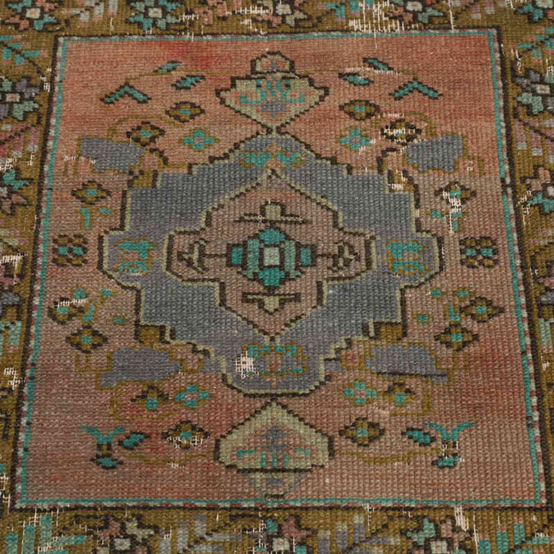 Alfombra Vintage Turca Anudada a Mano - 53 cm x 55 cm - K0080481