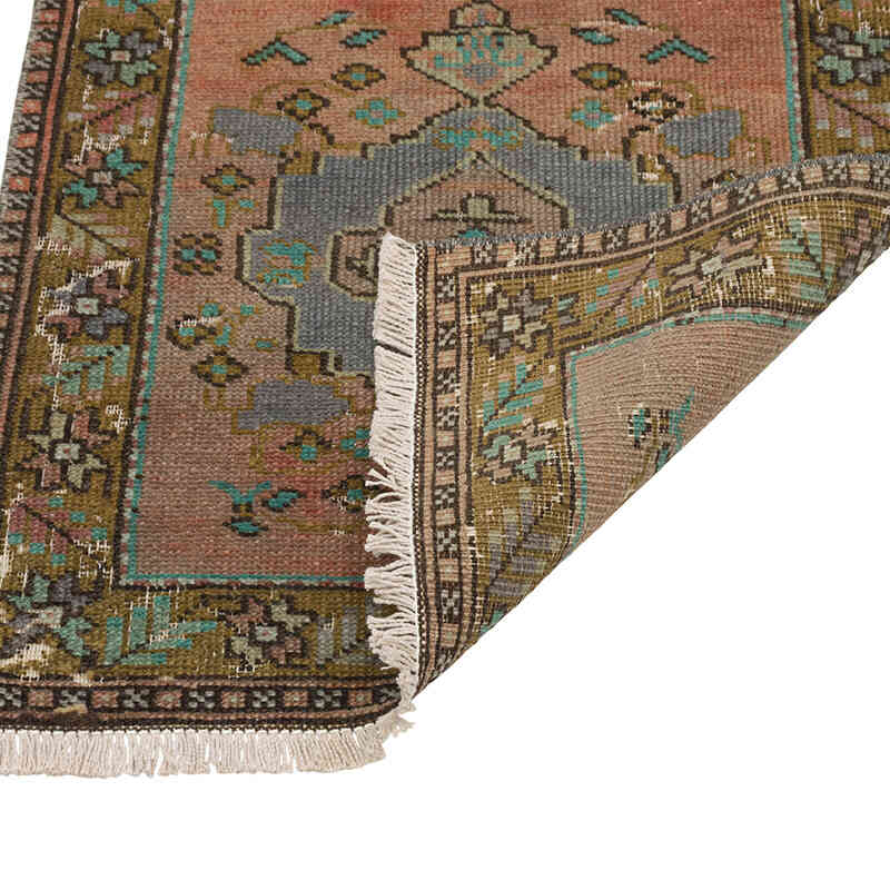 Alfombra Vintage Turca Anudada a Mano - 53 cm x 55 cm - K0080481