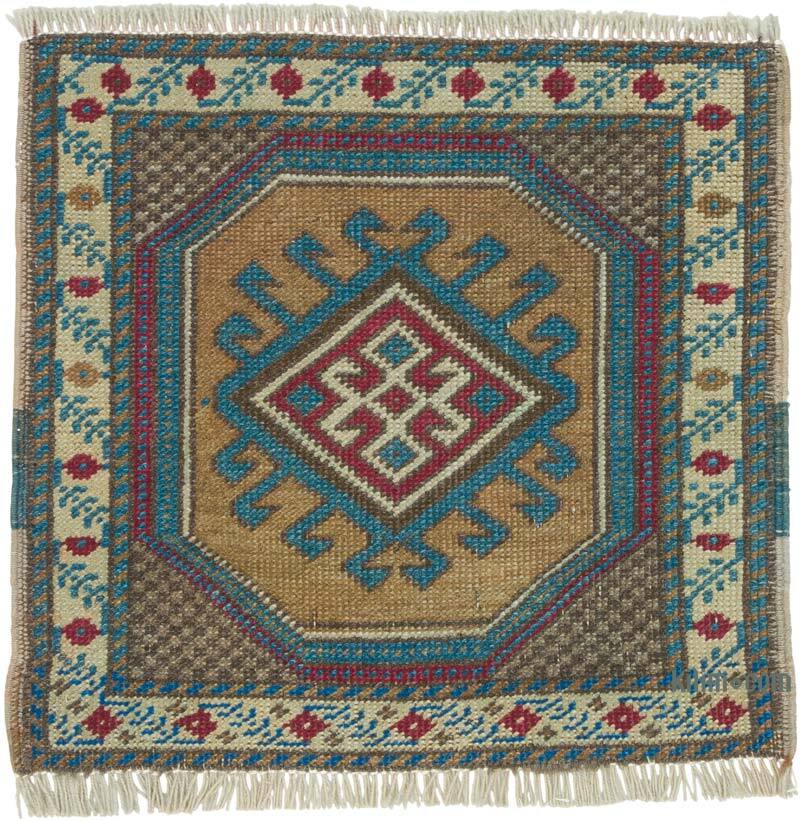 Vintage Turkish Hand-Knotted Rug - 1' 8" x 1' 7" (20" x 19") - K0080482