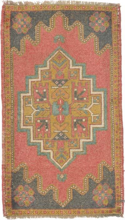 Vintage Turkish Hand-Knotted Rug - 1' 9" x 3' 1" (21" x 37")