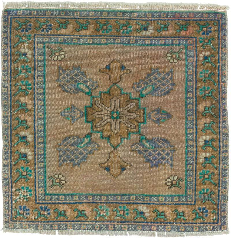 Vintage Turkish Hand-Knotted Rug - 1' 11" x 1' 11" (23" x 23") - K0080485