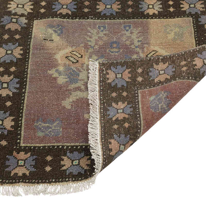 El Dokuma Vintage Halı - 63 cm x 59 cm - K0080488