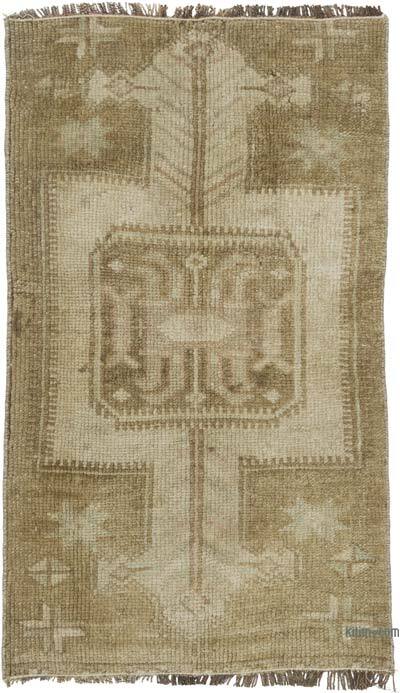 Vintage Turkish Hand-Knotted Rug - 1' 6" x 2' 7" (18" x 31")