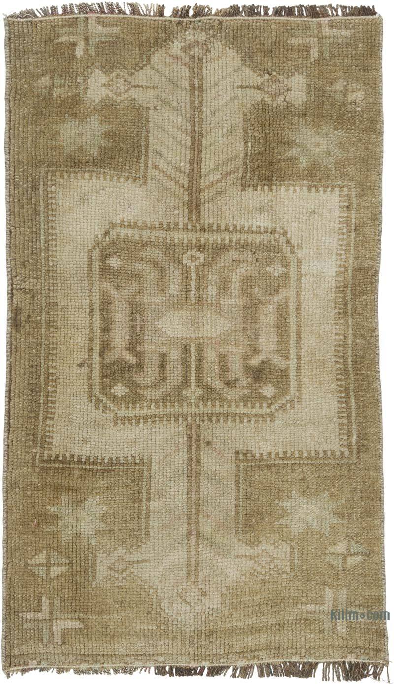 Vintage Turkish Hand-Knotted Rug - 1' 6" x 2' 7" (18" x 31") - K0080489