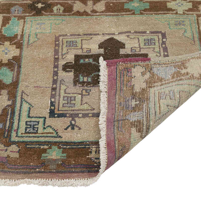Alfombra Vintage Turca Anudada a Mano - 73 cm x 64 cm - K0080490