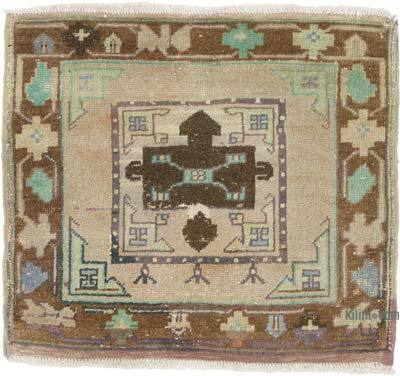 Vintage Turkish Hand-Knotted Rug - 2' 5" x 2' 1" (29" x 25")