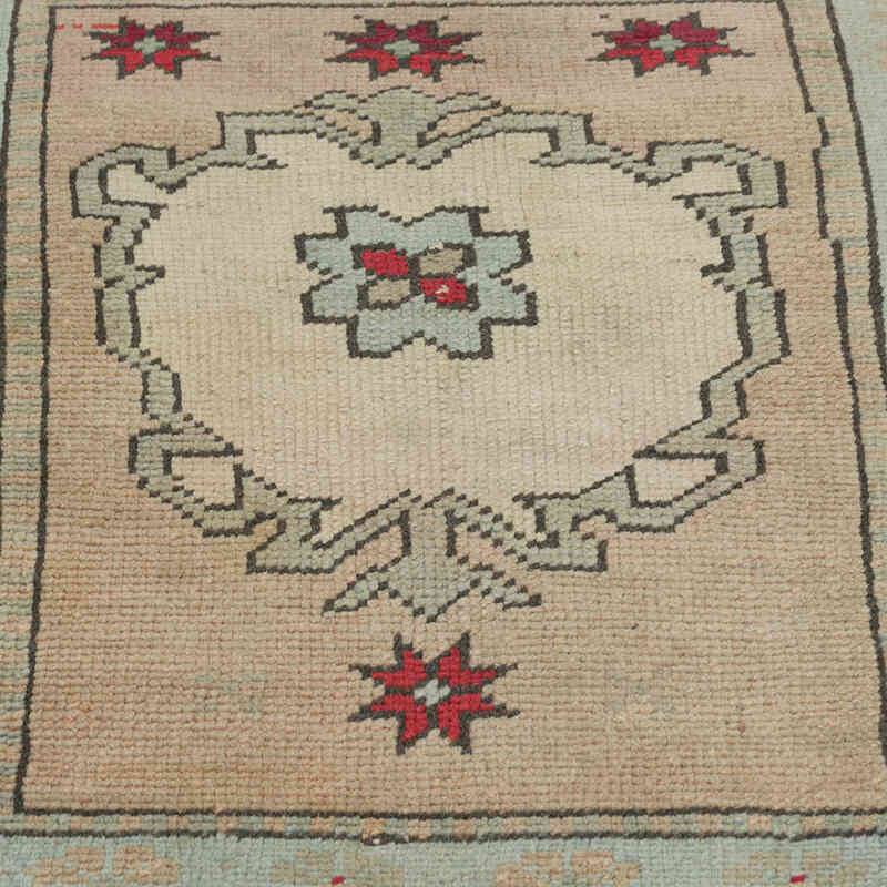 Alfombra Vintage Turca Anudada a Mano - 57 cm x 58 cm - K0080491