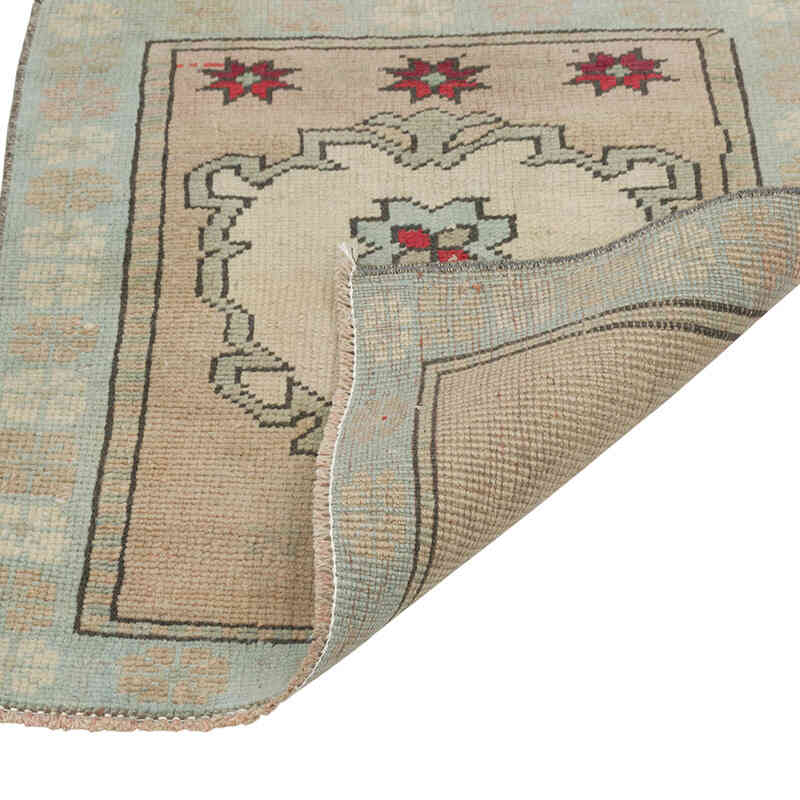 Alfombra Vintage Turca Anudada a Mano - 57 cm x 58 cm - K0080491