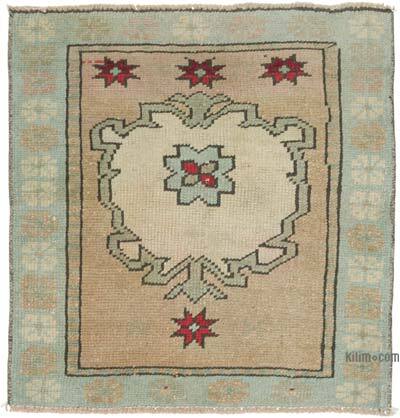 Vintage Turkish Hand-Knotted Rug - 1' 10" x 1' 11" (22" x 23")
