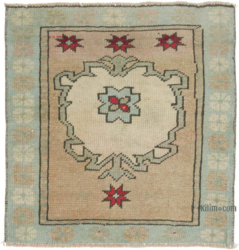Alfombra Vintage Turca Anudada a Mano - 57 cm x 58 cm - K0080491