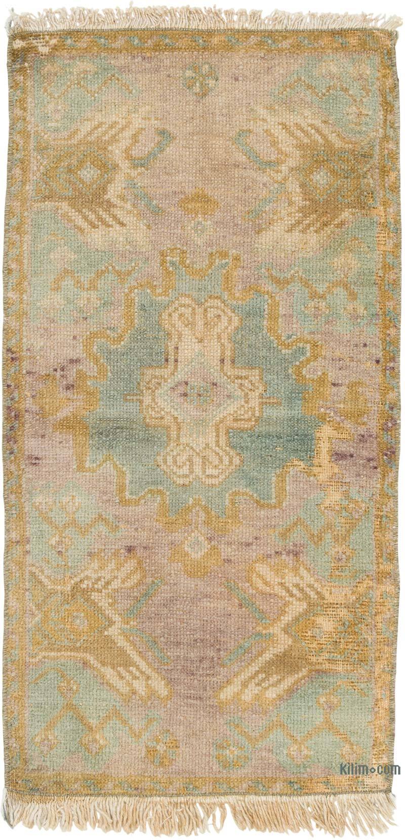 Vintage Turkish Hand-Knotted Rug - 1' 5" x 2' 8" (17" x 32") - K0080492