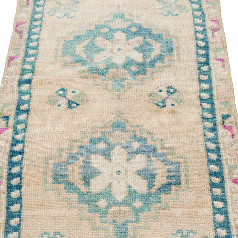 Alfombra Vintage Turca Anudada a Mano - 51 cm x 95 cm - K0080493