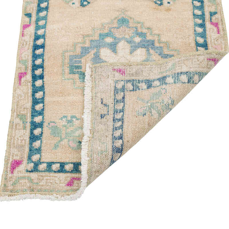 Alfombra Vintage Turca Anudada a Mano - 51 cm x 95 cm - K0080493