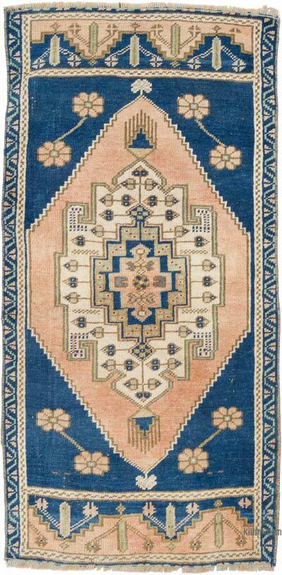 El Dokuma Vintage Halı - 57 cm x 115 cm