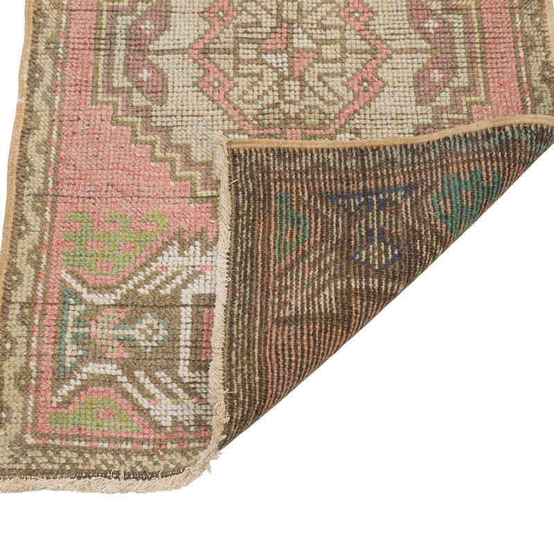 Alfombra Vintage Turca Anudada a Mano - 56 cm x 93 cm - K0080498