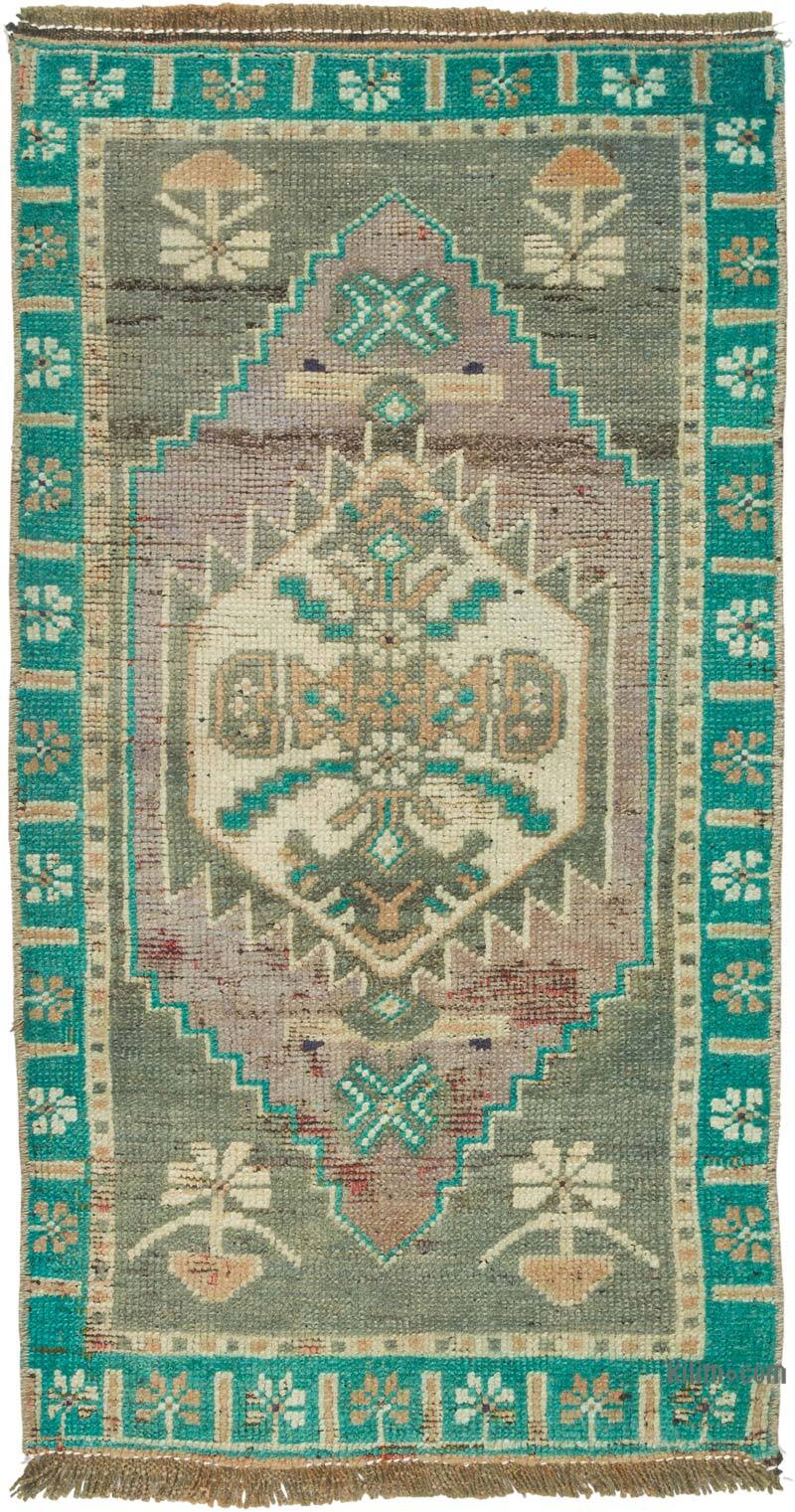 Vintage Turkish Hand-Knotted Rug - 1' 7" x 2' 10" (19" x 34") - K0080500