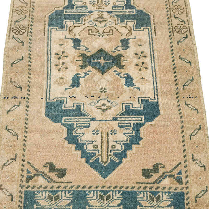 Vintage Turkish Hand-Knotted Rug - 1' 7" x 3' 2" (19" x 38") - K0080501