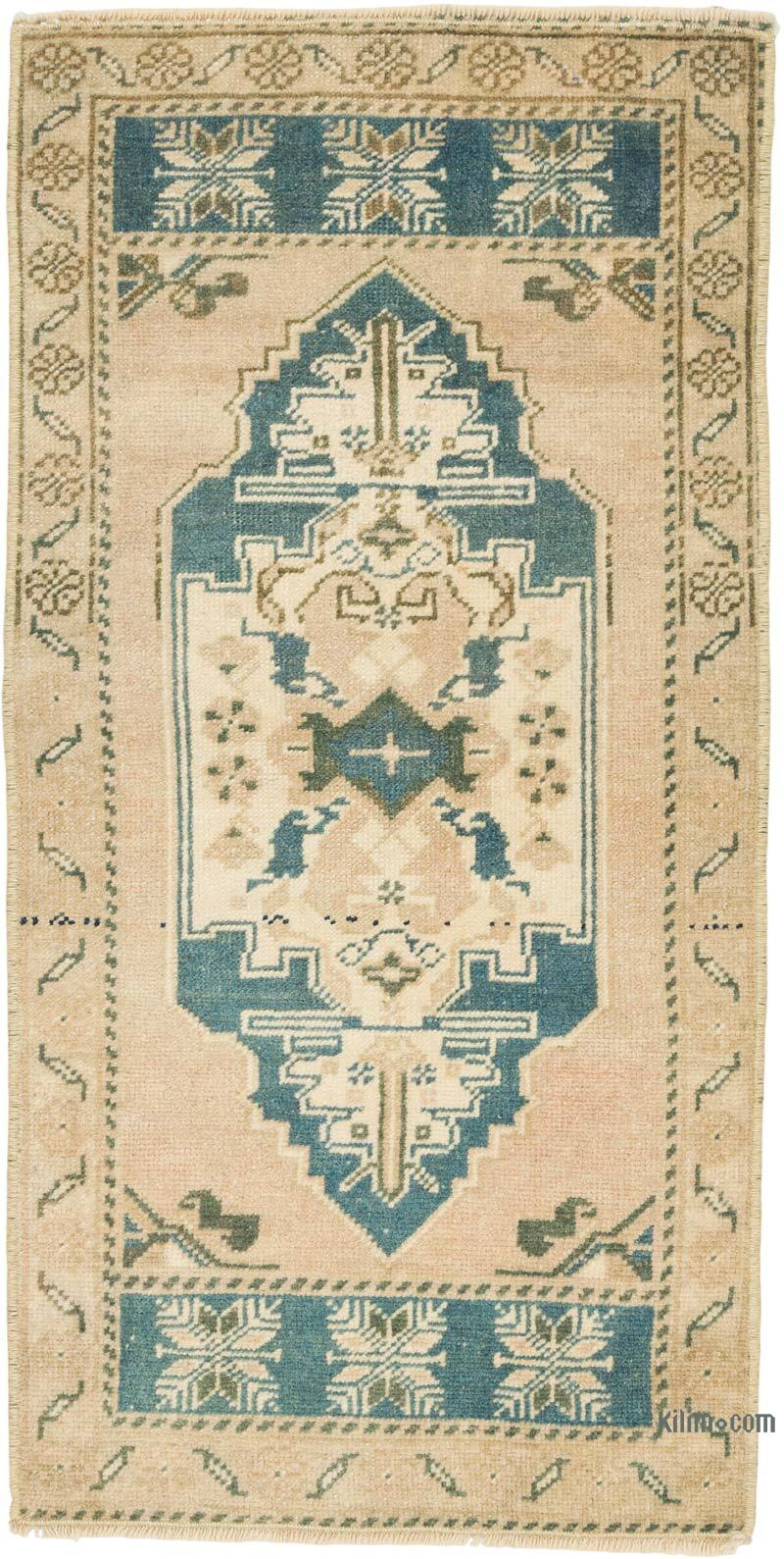 Vintage Turkish Hand-Knotted Rug - 1' 7" x 3' 2" (19" x 38") - K0080501