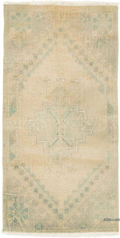 Alfombra Vintage Turca Anudada a Mano - 54 cm x 104 cm