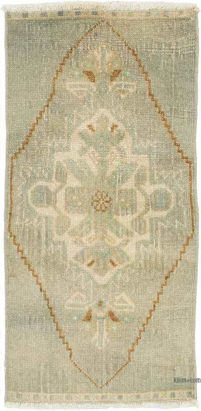 Vintage Turkish Hand-Knotted Rug - 1' 3" x 2' 6" (15" x 30")