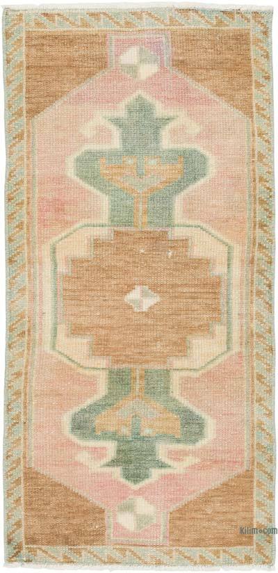 Vintage Turkish Hand-Knotted Rug - 1' 5" x 2' 11" (17" x 35")