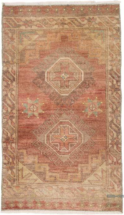 El Dokuma Vintage Halı - 48 cm x 82 cm